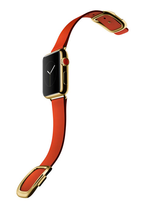 Apple Watch Oro giallo cinturino rosso