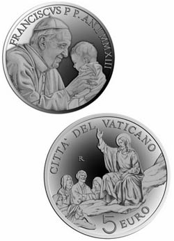 Monete in argento Papa Francesco