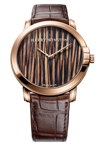 Orologio di lusso Harry Winston creato con arte Plumasserie